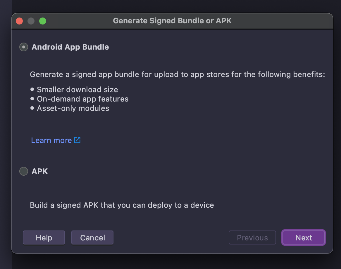 Select app bundle